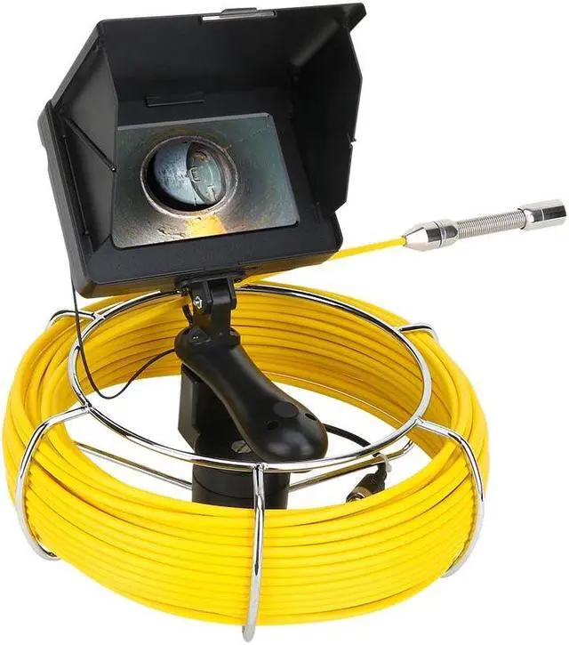 Alt view image 4 of 6 - VisiPower 20M/65ft 5 inch 17mm  Handheld Industrial Pipe Sewer Inspection Video Camera  IP68 Waterproof Drain Pipe Sewer Inspection Camera System 1200 TVL Camera with 8pcs LED Lights