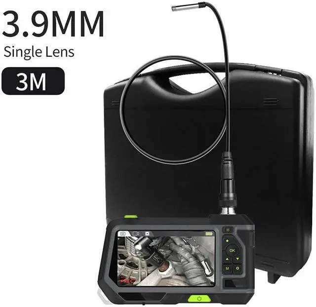 Alt view image 3 of 7 - NTS500-3.9mm-3m 5.0 LCD Screen 3.9mm single Lens 2.0MP  6LED Industrial Endoscope Camera 1080P IP67 Pipe Car Inspection Borescope 360 Rotation