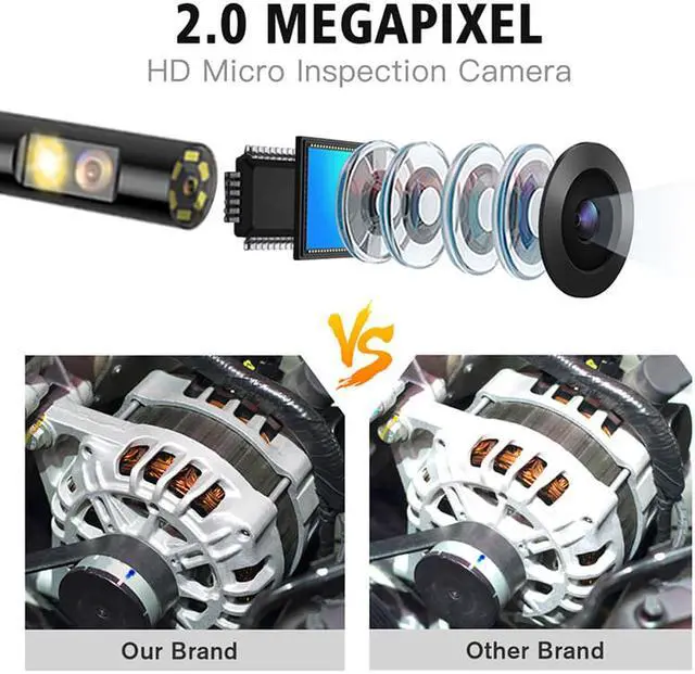 Alt view image 6 of 7 - NTS500-5.5mm-dual-3m 1080p HD 5.0 Inch LCD Industrial endoscope Underwater Borescope IP67 5.5mm Dual Lens 3M Hard Cable flexible  tube inspection camera