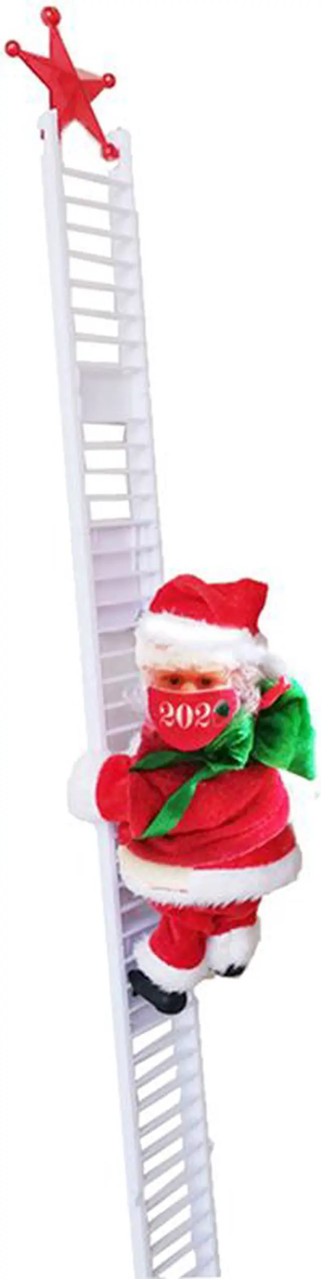Alt view image 2 of 7 - Electric Climbing Ladder Santa Claus Christmas Figurine Ornament Xmas Party DIY Crafts Festival Navidad 2020 Gift Decorations
