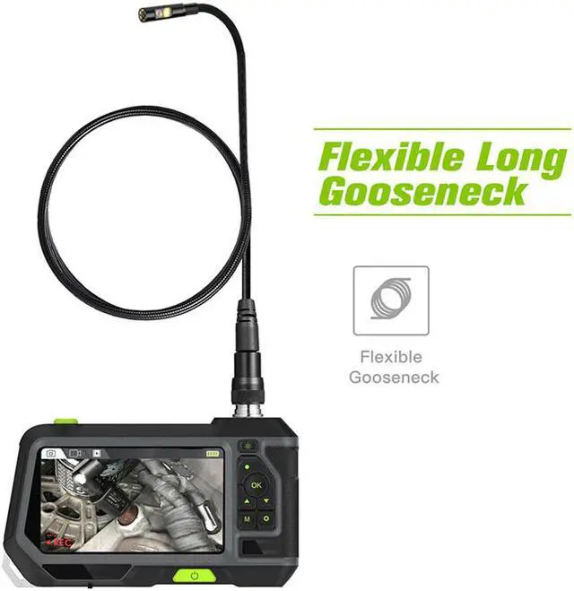 Alt view image 5 of 7 - NTS500-7.6mm-5M  Single Lens Industrial Endoscope  5.0 LCD Screen IP67 Camera 1080P HD Pipe Car Inspection Borescope Hard Cable 360 Rotation