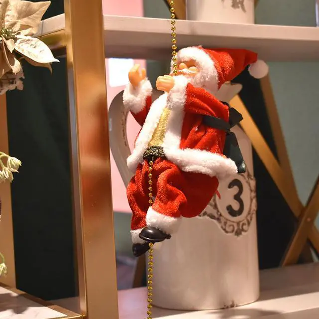 Alt view image 2 of 5 - Electric climbing rope Santa Claus Christmas figurines ornaments Party Home Door Wall Decoration 2020 Christmas Gifts for kids