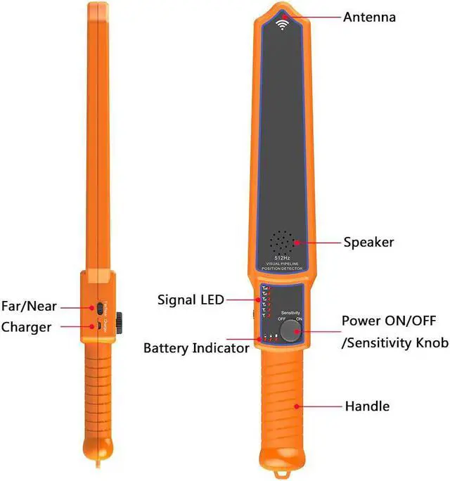 Alt view image 4 of 7 - VisiPower 7" Monitor  DVR  Sewer Pipe Inspection Video Camera with  512HZ  Pipe Locator  22MM IP68 HD 1000TVL Camera 12PCS LED Lights Cable Length 40m/131ft