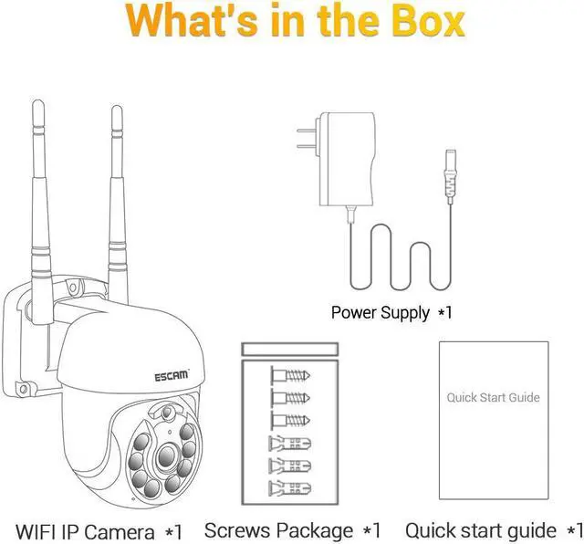 Alt view image 7 of 7 - ESCAM WNK610 3MP Wireless WiFi IP Camera, Security Smart Home indoor Camera for Baby/Pet/Nanny/Garage/Yard, Dual Light Motion Detection Humanoid Detection 2 Way Audio Night Vision IR Pan/Tilt, Black