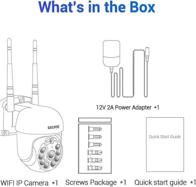 Alt view image 7 of 7 - ESCAM WNK710 3MP Wireless WiFi IP Camera, Security Smart Home indoor Camera for Baby/Pet/Nanny/Garage/Yard, Dual Light Motion Detection Humanoid Detection 2 Way Audio Night Vision IR Pan/Tilt, White
