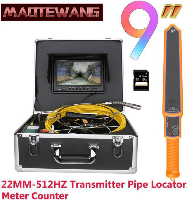 20M 1000TVL Sewer Camera Pipe inspection Camera Meter Counter DVR 9  Monitor