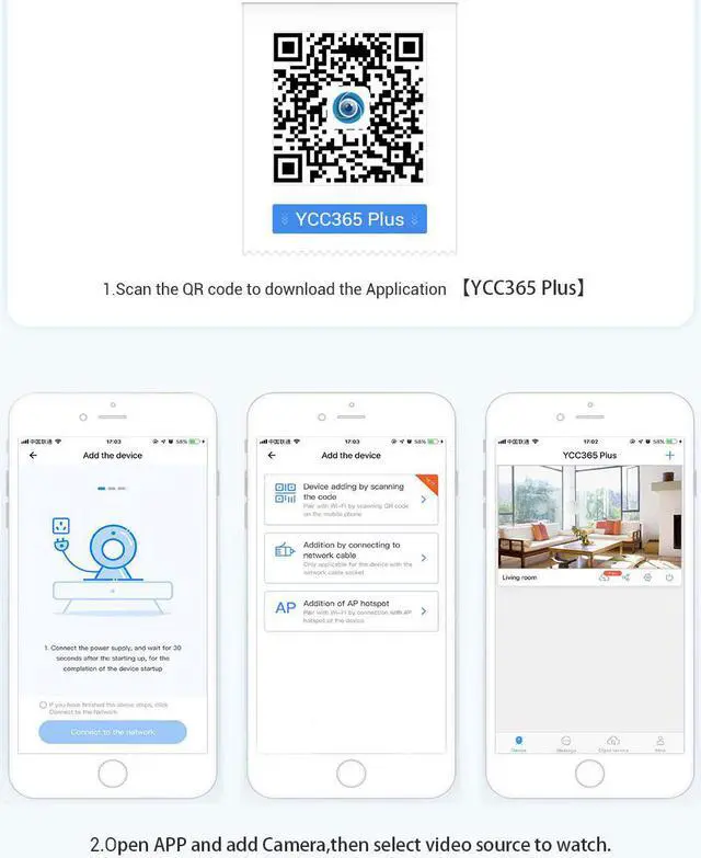 Alt view image 6 of 7 - ESCAM QD109 720P Motion Detection Night Vision smart Dual light Wifi Motion Detection IP Camera Two-way Audio Surveillance