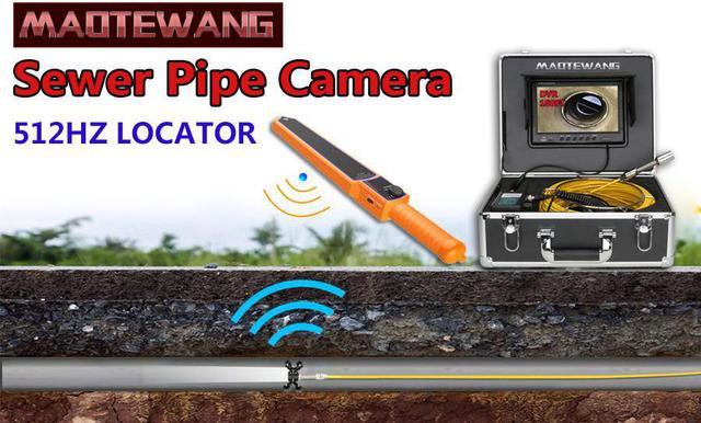 MAOTEWANG Sewer Pipe Inspection Camera with 16GB TF Card DVR Sewer Drain  Industrial Endoscope IP68 5600MHA Battery 4.3inch IPS color monitor 20M  cable 
