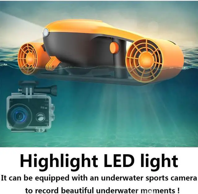 Alt view image 13 of 14 - Underwater thruster diving booster Underwater Scooter Tri-speed switch seascooter underwater shooting drone diving equipment
