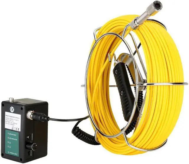 Alt view image 6 of 7 - visiPower Drain Sewer Pipeline Industrial Endoscope Pipe Inspection System Video 7" Wireless WiFi Display screen for Android/IOS, Lens dia 17mm 8GB SD Card Waterproof Camera, Cable Length 40m/131ft