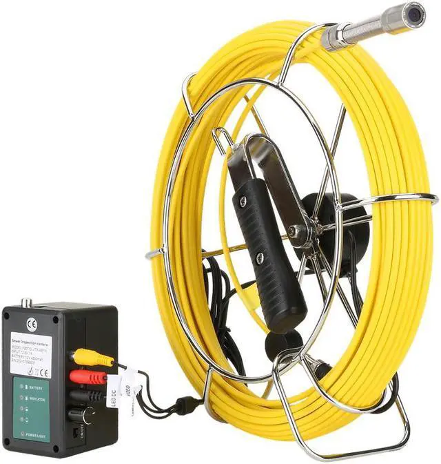 Alt view image 4 of 7 - VisiPower Drain Sewer Pipeline Industrial Endoscope Pipe System Video 9" Display Screen,Video Recording + Meter Counter, Lens dia 17mm 8GB SD Card Waterproof IP68 Cable Length 40m/131ft Camera