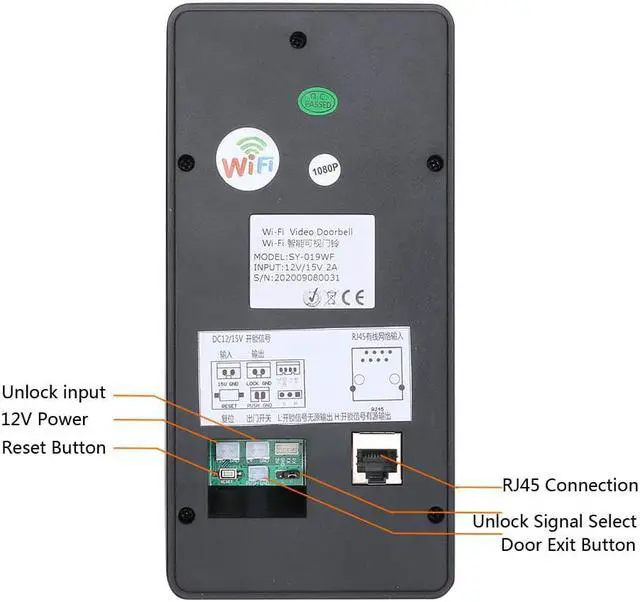 Alt view image 4 of 7 - 7 inch Two-Way Video Intercom Video Door Phone Doorbell Intercom System 1080P Camera 500 Fingerprints 500 Face Recognition unlock