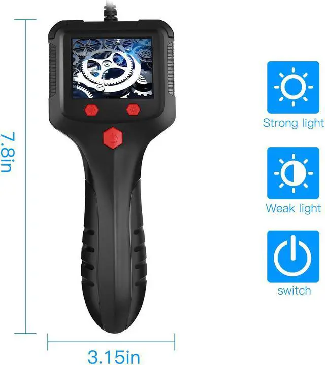 Alt view image 7 of 7 - Handheld Portable Vehicle-mounted Pipeline Inspection Camera Endoscope P100-2m