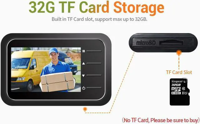 Alt view image 6 of 7 - Escam C22 ,720P Home Doorbell Camera Electronic Peephole 120° View angle 2.4'' LCD Screen
