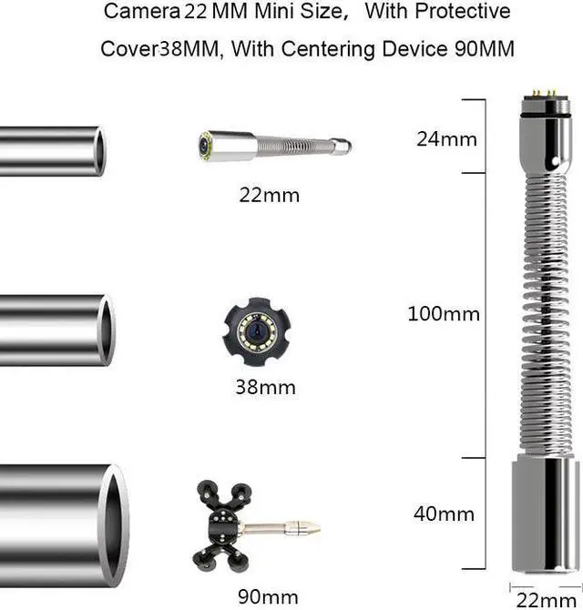 Alt view image 4 of 7 - VisiPower Draining plumbing inspection Sewer Pipe Inspection Camera/Pipeline Industrial Endoscope/7" Monitor/12PCS LED Lights /512hz Transmitter/Auto balance Auto Self Leveling/ Cable length 40m/131ft