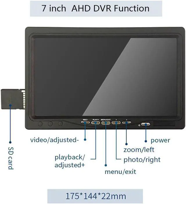 Alt view image 2 of 7 - Draining plumbing,Wall,Wire inspection/ Sewer Pipe Inspection Camera/Pipeline Industrial Endoscope/7" Monitor/DVR video recording/12PCS LED Lights /16GB SD Card/8 hours continuous use/20m Cable length