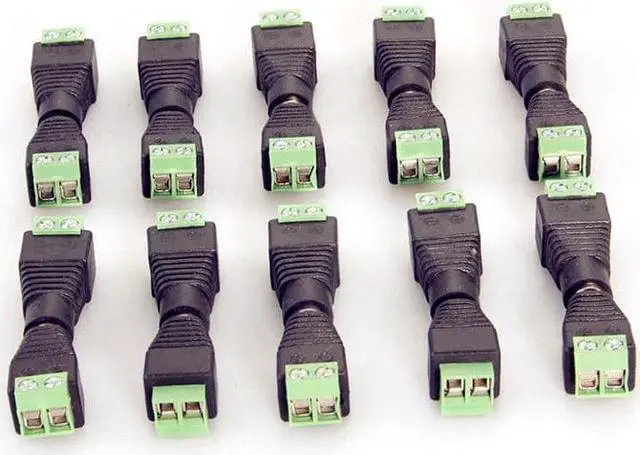 Main image of 20pcs Male+Female DC Power Jack Connector Adapter Plug 2.1 x 5.5mm for CCTV New