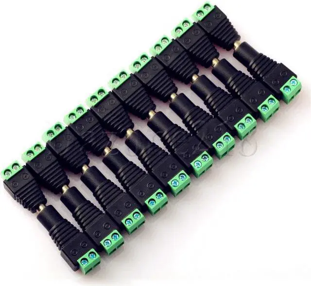 Alt view image 2 of 3 - 20pcs Male+Female DC Power Jack Connector Adapter Plug 2.1 x 5.5mm for CCTV New