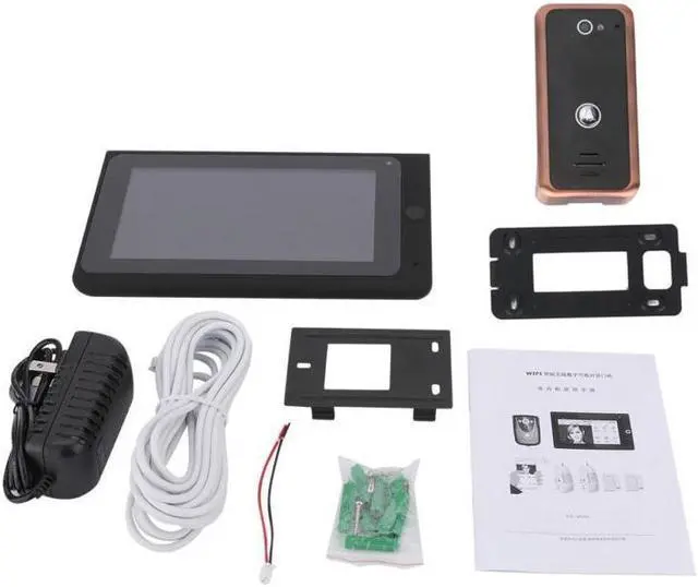 Alt view image 7 of 7 - 7inch Wired Wifi IP Video Door Phone Doorbell Intercom Entry System with Aluminum Alloy 1000TVL Wired Camera Night Vision