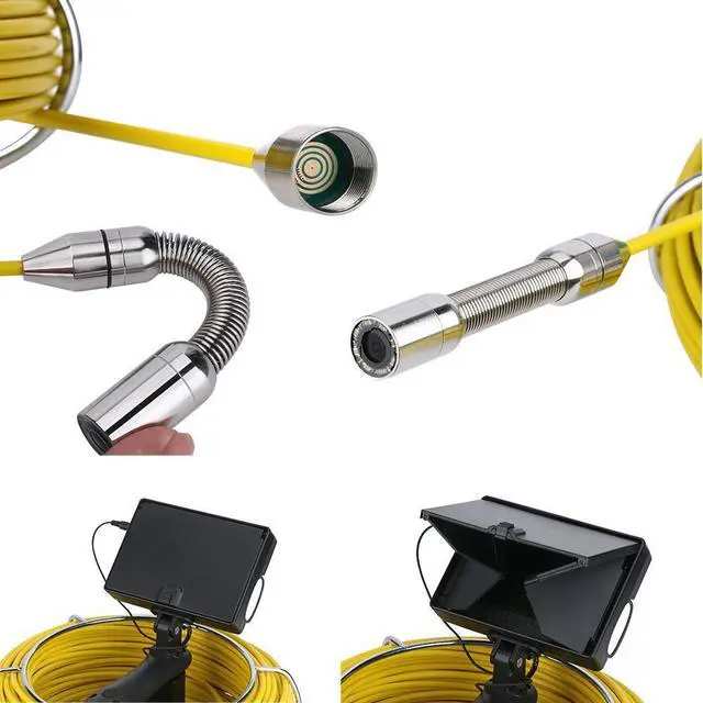 Alt view image 5 of 7 - 30M/98ft Cable length 4.3 inch 22mm  Handheld Industrial Pipe Sewer Inspection Video Camera  IP68 Waterproof Drain Pipe Sewer Inspection Camera System 1000 TVL Camera with 8 pcs LED Lights 30m/98ft
