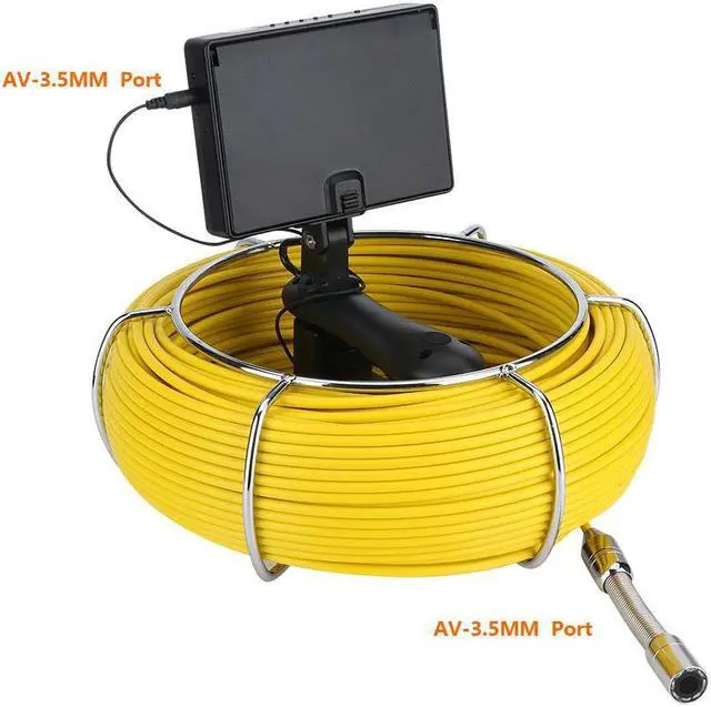 Alt view image 5 of 7 - 50M/164ft Cable length 4.3 inch 22mm  Handheld Industrial Pipe Sewer Inspection Video Camera  IP68 Waterproof Drain Pipe Sewer Inspection Camera System 1000 TVL Camera with 6W LED Lights