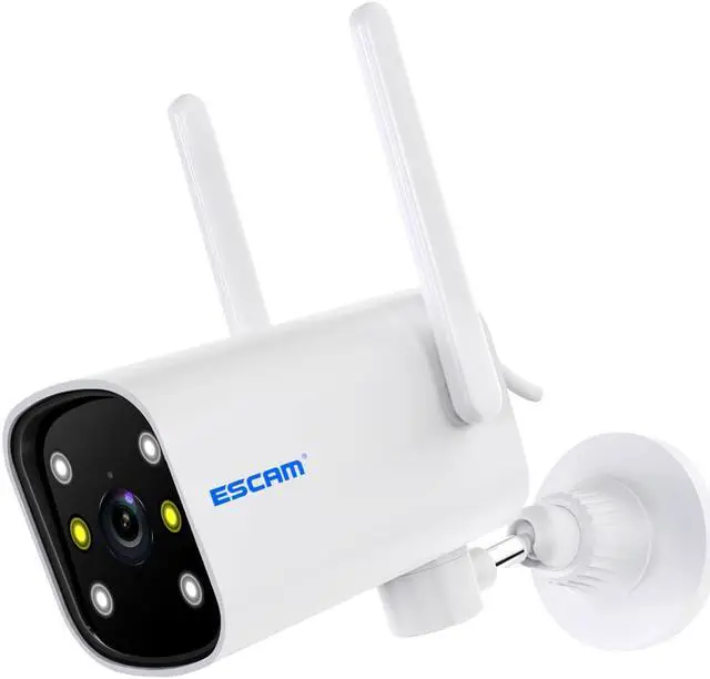 Alt view image 2 of 7 - ESCAM Smart 3MP WiFi bullet Security Wireless outdoor camera motion detection tracking sound alarm push message 2-way audio intelligent dual-light source night vision full color Pan APP control 180°