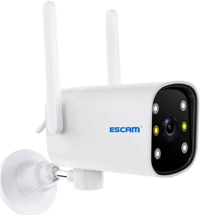 Alt view image 3 of 7 - ESCAM Smart 3MP WiFi bullet Security Wireless outdoor camera motion detection tracking sound alarm push message 2-way audio intelligent dual-light source night vision full color Pan APP control 180°