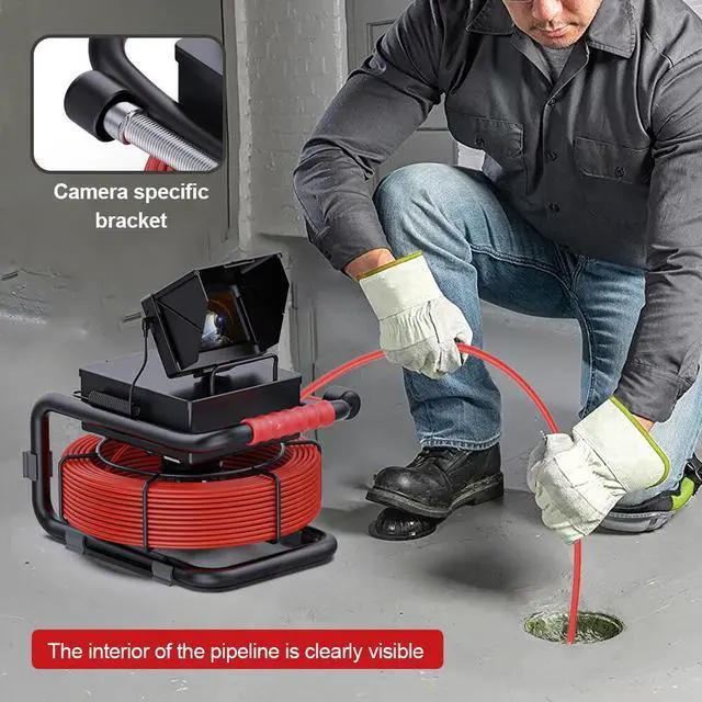 Main image of visiPower 4.3 Screen Sewer Drain Pipe Inspection Camera include 16GB TF Card Video Recording waterproof Camera head dia 22mm Sewer Pipeline Industrial Endoscope Camera, Cable Length 20m/65ft
