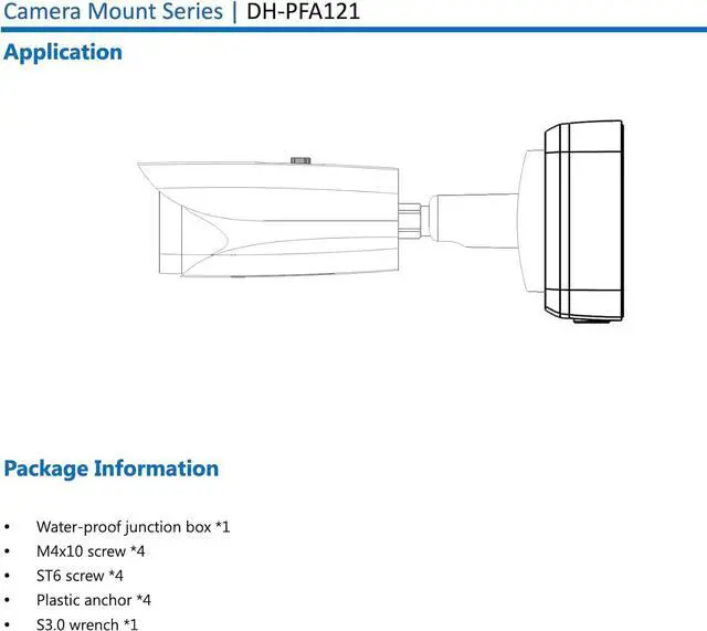 Alt view image 11 of 12 - PFA130-E Security Camera Bracket Wall Mounting Junction Box IP66 Water-Proof for HAC-HDW1100, IPC-HDW1000/HDW1200/HDW3200/HDW4100/HDW4200/HDW4300S