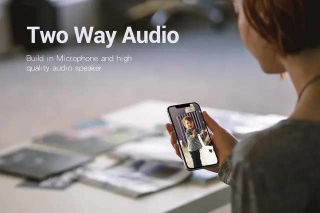 Alt view image 6 of 7 - 3MP wifi Home indoor Security IP Surveillance Camera Motion tracking Humanoid detection night vision baby Phone APP push alarm 2-way voice Manual control of camera rotation Pan 360° Tilt 120°