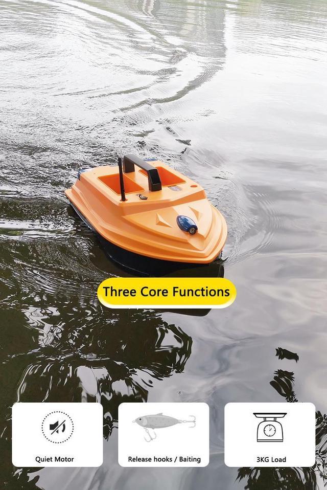  Smart RC Fishing Boat Dual Motor Cruise Control System 500M Long  Distance Control 3 Hoppers RC Bait Boats,with Fish Finder : Toys & Games