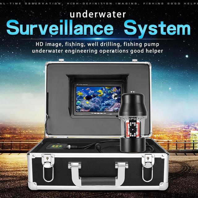 7 monitor + video recording 360 rotation Fishing Camera Fish Finder Depth  Temperature Rotating Panoramic viewing Camera Underwater exploration,Ocean/ Ice/Lake fishing Swimming/diving/Well Inspection 