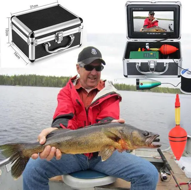 Alt view image 2 of 7 - DVR video recording Fish Finder Underwater Fishing Camera HD 7" 1280*720 Screen 15pcs White LEDs + 15pcs Infrared Lamp 1080P 2mp Camera For Fishing with 16GB SD Card