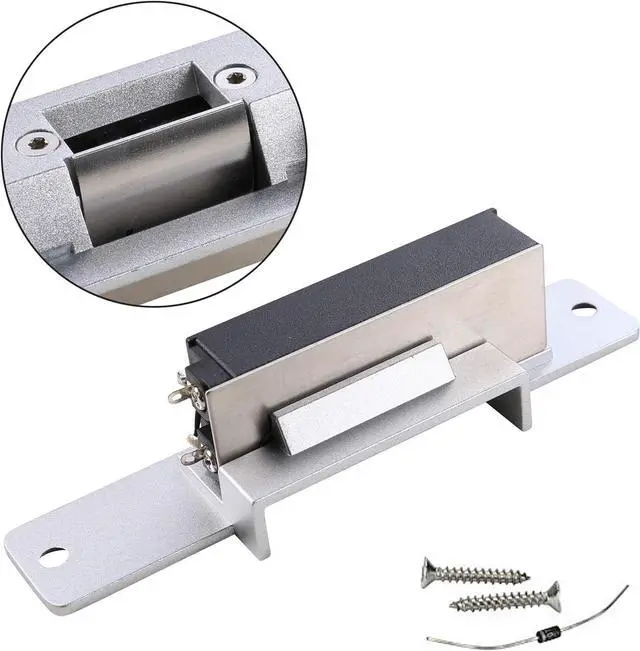 Alt view image 3 of 7 - Electric Door Strike Lock for Door Access Control System, Cylindrical/Mechanical Locksets, Fail-Secure/Fail-Safe Adjustable,(Input Voltage 12VDC),