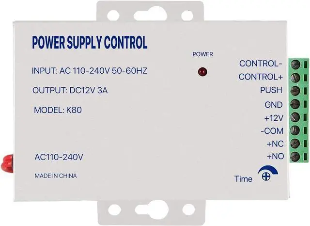 Alt view image 3 of 7 - Power Supply Control, AC 110-240V to DC 12V 3A Power Supply Controller for Door Access Control System, Video Doorbell, Electric Strike Lock, Bolt Lock, Magnetic Lock, Power Supply Controller 50-60Hz