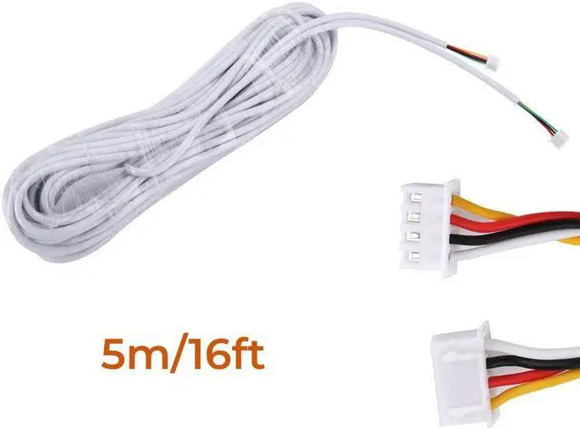 Main image of 4pin 4 Core Wire Cable 4P Copper Wire Cable for intercom Doorbell Cable Length 16ft/32ft/49ft/65ft/82ft/98ft Optional