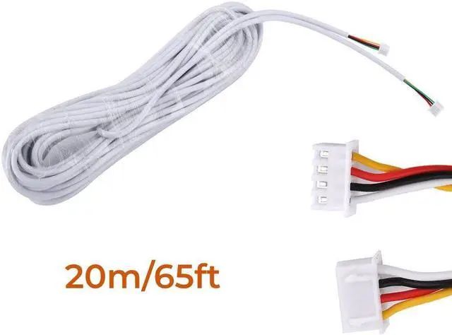 Main image of 4pin 4 Core Wire Cable 4P Copper Wire Cable for intercom Doorbell Cable Length 16ft/32ft/49ft/65ft/82ft/98ft Optional 65ft
