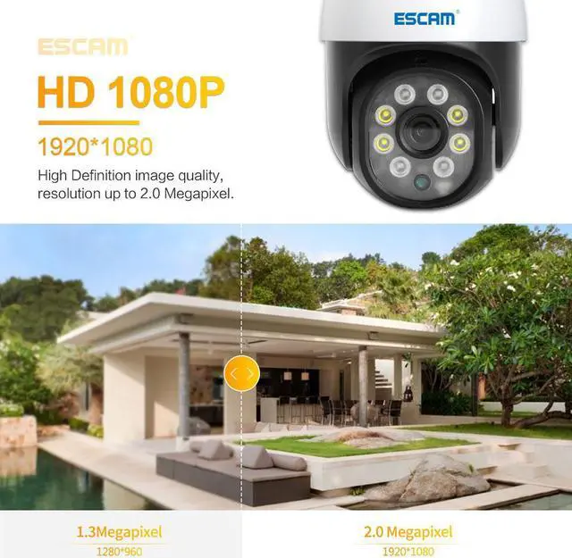 Alt view image 3 of 7 - 2MP WIFI HD PTZ Smart Home Dual Light Outdoor Surveillance IP Camera Pan 355° Tilt 90° AI Humanoid Motion Detection Alarm Full Color Night Vision 2-Way Audio App Push Sound Alarm Security wifi Camera