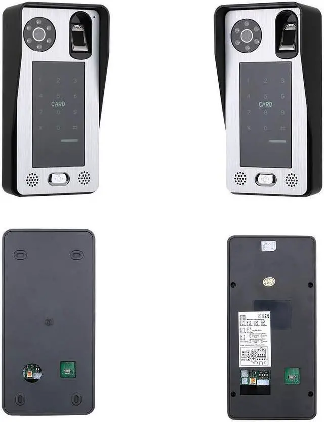 Alt view image 2 of 7 - 7 Inch LCD display 2-Wire 2pin Wire Video Door Phone doorbell Home Intercom Systems with Power Supply Controller easy install Support fingerprint/IC cards/password unlock, 1 doorbell + 1 monitor