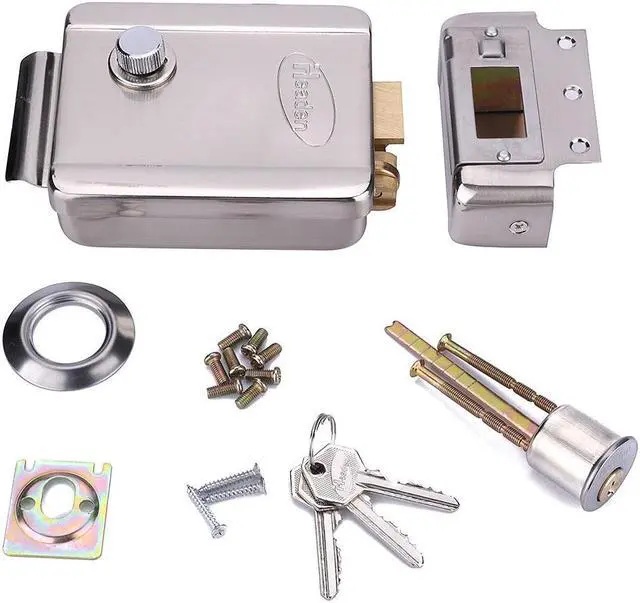 Alt view image 3 of 7 - 2 Units Apartment 2pin Wire Video Door Phone Visual Intercom Doorbell with 2x 7in TFT LCD Screen Monitor, RFID unlock Doorbell Intercom System with 1 Electric Control Lock, 1 Doorbell + 2 Monitor