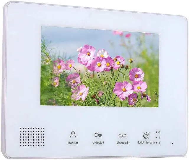 Alt view image 7 of 7 - 7inch TFT LCD Indoor Screen Monitor 2pin Wired Video Door Phone Visual Intercom systems Doorbell Kit for Villa Outdoor Station home 1 Units Apartment Night Vision Door Bell, 1 Doorbell + 1 Monitor
