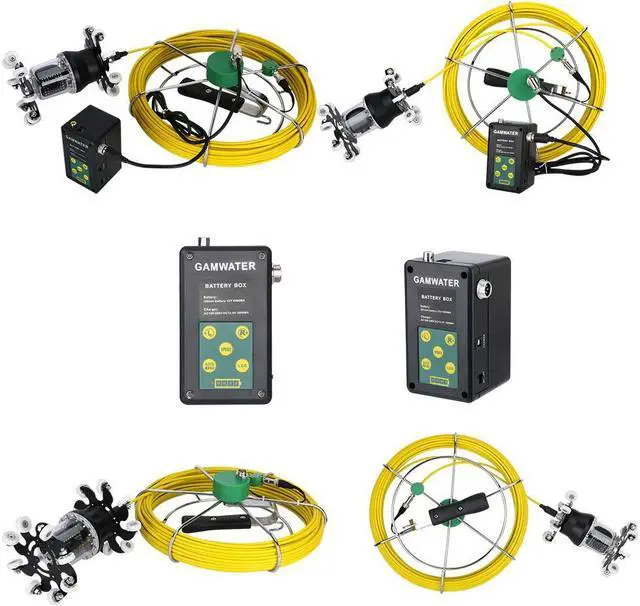 Alt view image 6 of 7 - Sewer Drain Pipe Pipeline Inspection Industrial Endoscope 360° Rotating Camera 10" Screen + battery home Blocked draining plumbing Industrial Endoscope Waterproof IP68, Cable length 30m/98ft