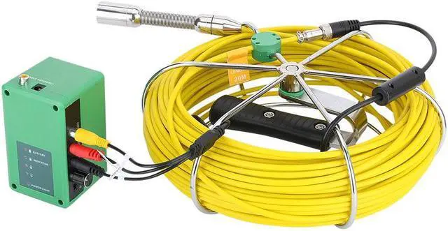 Alt view image 5 of 7 - 9" DVR Screen Sewer Drain Pipe Pipeline Inspection Camera, Video Recording with Battery draining plumbing Industrial Endoscope Borescope Waterproof IP68, Cable length 20m/65ft