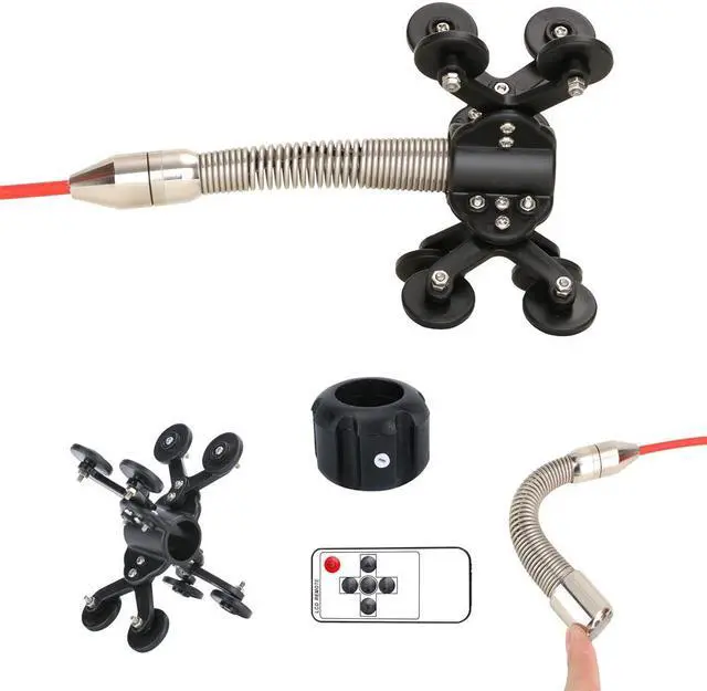 Alt view image 6 of 14 - visiPower Sewer Pipe Drain Pipe Pipeline Inspection Camera Industrial Endoscope System 9" display Meter Counter waterproof 12PCS LED Lights for home Blocked draining plumbing Cable length 20m/65ft
