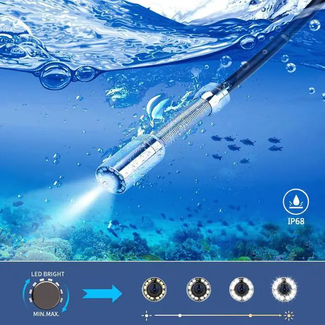 Alt view image 14 of 14 - Industrial Plumbing Tools & Equipment/Sewer Pipe Inspection Camera/9Inch IPS 1080P Screen and Self-Leveling/512HZ Locator Video+Audio Recording 5X Image Enlarge+Meter Counter 8 hours continuous use
