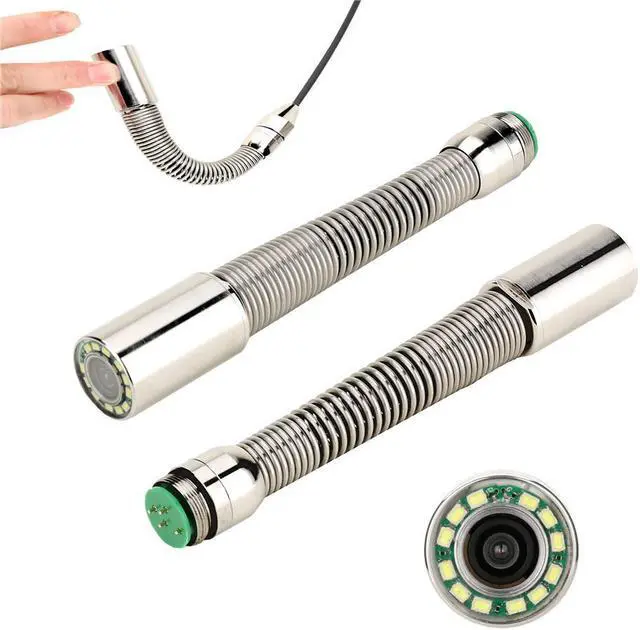 Alt view image 2 of 7 - VisiPower Sewer Pipe Inspection Camera 9Inch IPS 1080P Screen and Self-Leveling 512HZ Locator Video+Audio Recording 5X Image Enlarge+Meter Counter 8 hours continuous use Cable Length 20m/65ft
