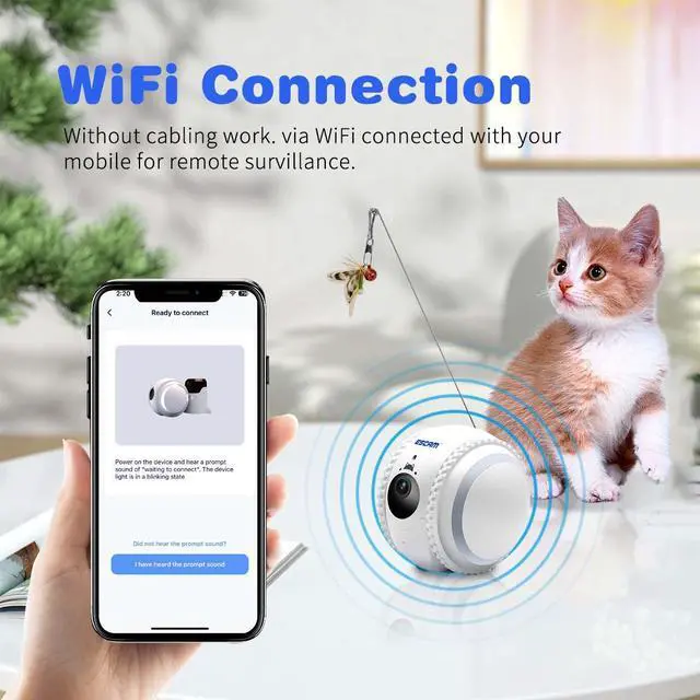 Alt view image 5 of 7 - visiPower 2MP Smart Pet Robot AI Wifi Teasing Cat Movable Camera Night Version 2-Way Audio Tumbler & mobilty Auto Return Self Charging Cat & Dog Recgmesotion Tracking Record Security Camera Cam