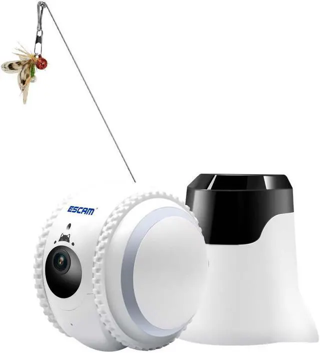 Alt view image 7 of 7 - visiPower 2MP Smart Pet Robot AI Wifi Teasing Cat Movable Camera Night Version 2-Way Audio Tumbler & mobilty Auto Return Self Charging Cat & Dog Recgmesotion Tracking Record Security Camera Cam