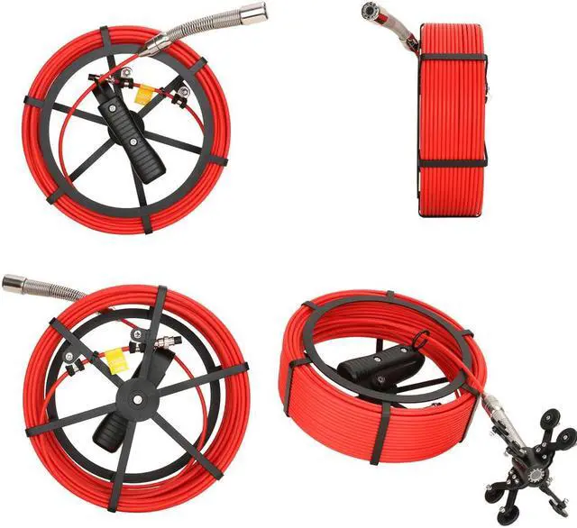 Alt view image 4 of 14 - VisiPower Draining plumbing,Wall,Wire inspection/ Sewer Pipe Camera/Pipeline Industrial Endoscope/9" Monitor/DVR video recording/12PCS LED Lights /16GB SD Card/8 hours continuous use/30m Cable length