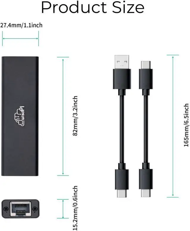 Alt view image 5 of 7 - visiPower USB 3.2 to 5GbE Ethernet Adapter Hyper Fast 5Gbps Networking Stable Connection Realtek RTL8157 Wired LAN Network Connection 5G, 2.5G, 1G,100Mbps Adapter Compatible with Windows Mac OSX Linux